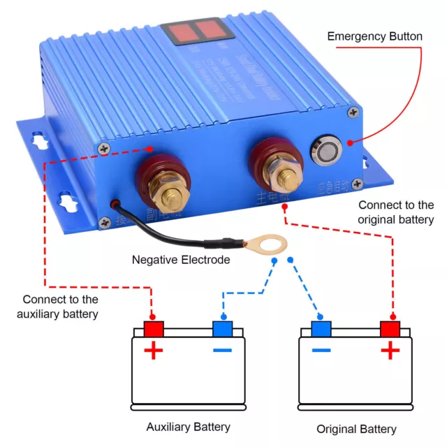 250A Batterieisolator für 2 Batterien 12V 24V Notstrom Starterrelais KFZ Boat RV