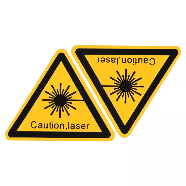 Triangle Laser Danger Prudence Signe Autoadhésif Jaune Noir 20mm Paquet de 20
