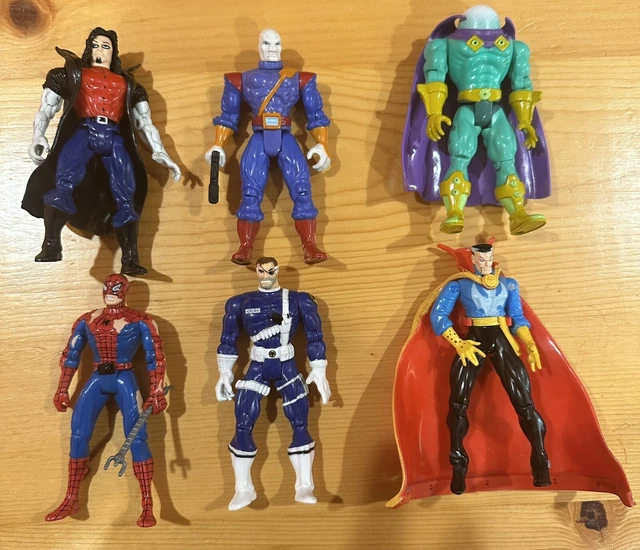 1995 Spider-Man Dr. Strange Marvel Animated Universe Figure lot of 6
