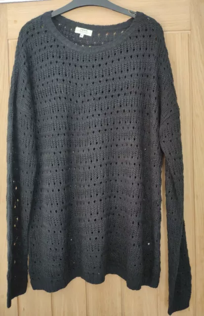 New Black Shimmer Jumper Size XL