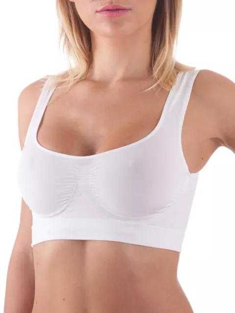 Top Imbottito Donna Bellissima 140 in Microfibra senza cuciture