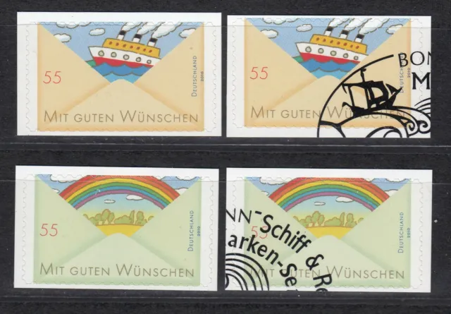 Mi-Nr. 2848-9 aus Fbl. 13 je 1 x gest. und postfr. Grußmarken Schiff u. Re
