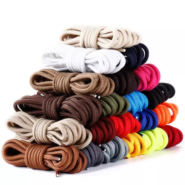 1 Paire De Lacets Ronds En Polyester Pour Chaussures Bottes Baskets Lacets %