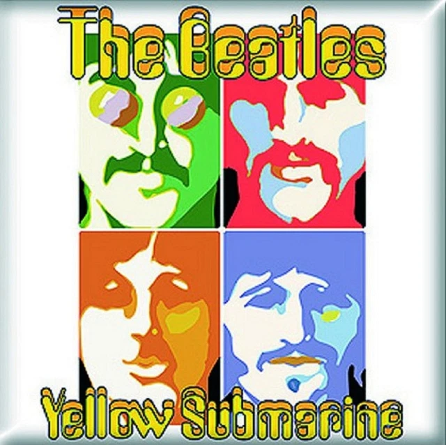Magnete frigorifero The Beatles sottomarino giallo Sea of Science ufficiale 76 mm x 76 mm