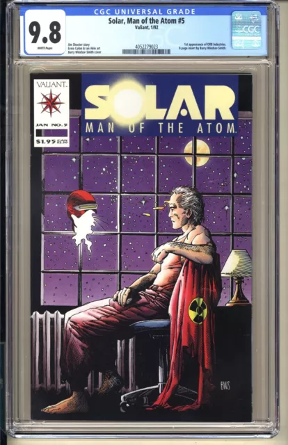 Solar Man of Atom #5  CGC 9.8 WP NM/MT  Valiant Comics 1991 1st app Pre-Unity v1