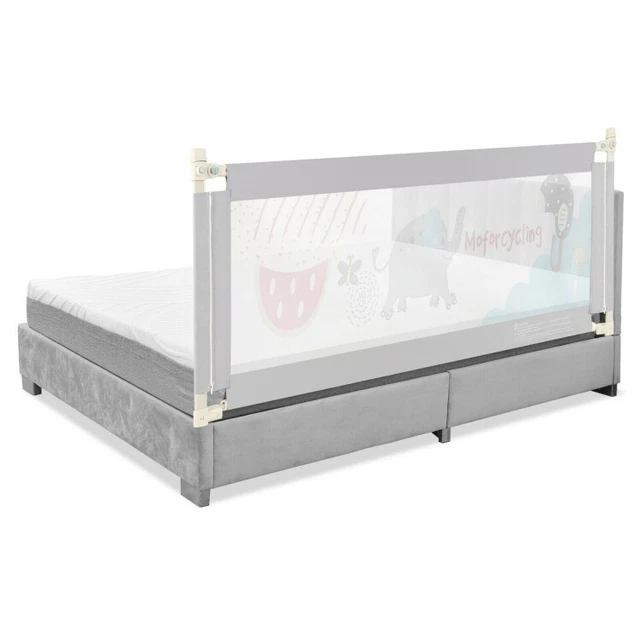 69"L x40"H Bed Rails Toddler Vertical Lifting Baby Bed Rail Guard with Lock Grey
