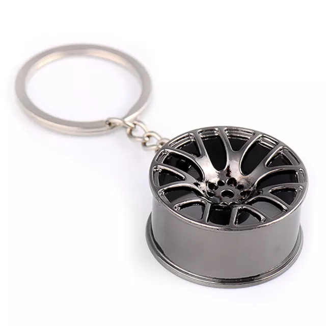 1pcs Car Tire Keychain Stylish Metal Car Wheel Rim Key Chain Auto Accessories