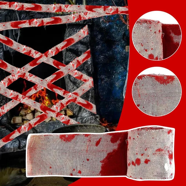 Righe di tessuto di sangue Halloween decorazioni bar casa oggetti di scena atmosfera terrificante