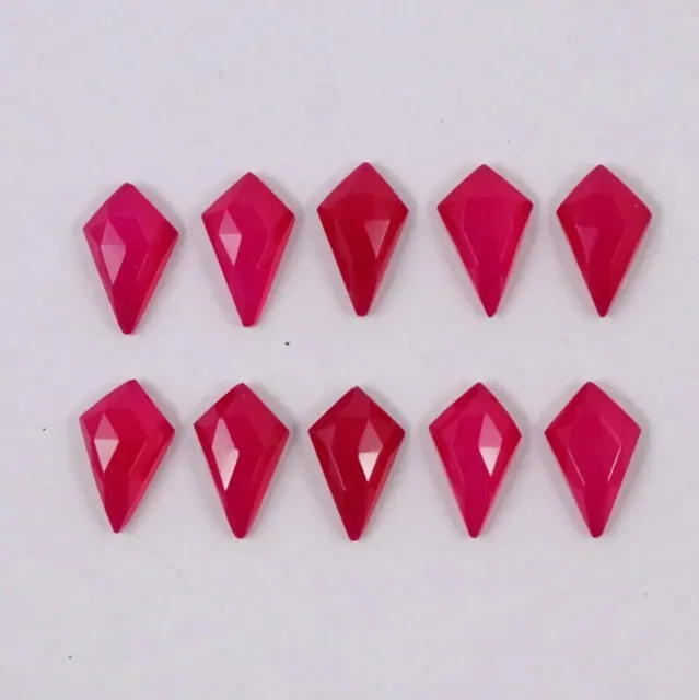 Ruby Chalcedony Kite Shape Rose Cut Flat Bottom Jewelry Making Loose Gemstone
