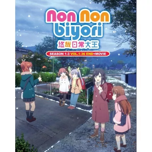 DVD ANIME NON Non Biyori Season 1-3 (Vol. 1-36 End) + Movie w
