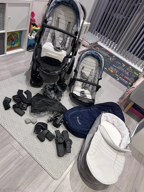 Icandy Peach 5 Double Buggy Dove Grey