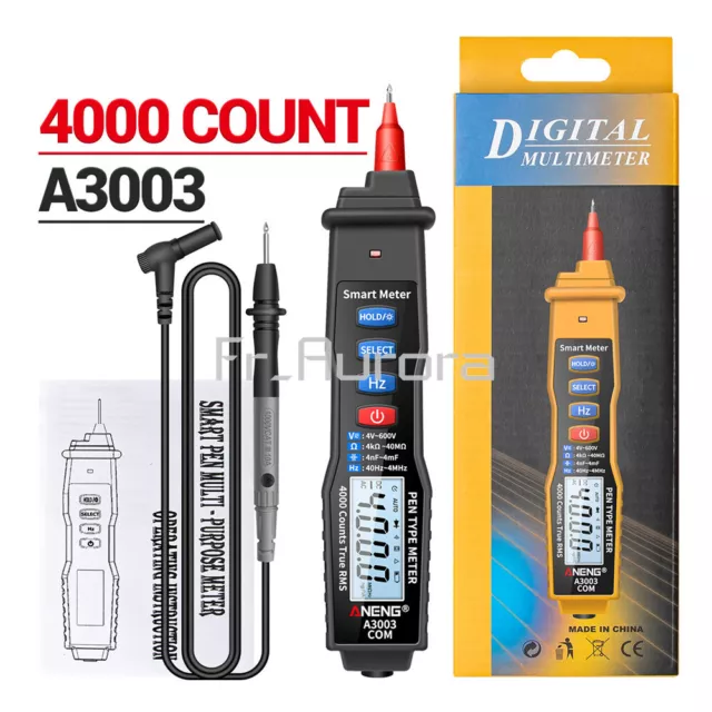 Digital Multimeter Pen Type Meter 4000 Counts Non-Contact AC/DC Voltage Tester 2