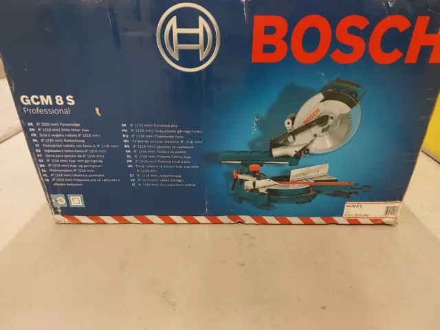 Bosch GCM 8 S PROFESSIONAL 216mm 110V Sliding Mitre Saw with laser and light