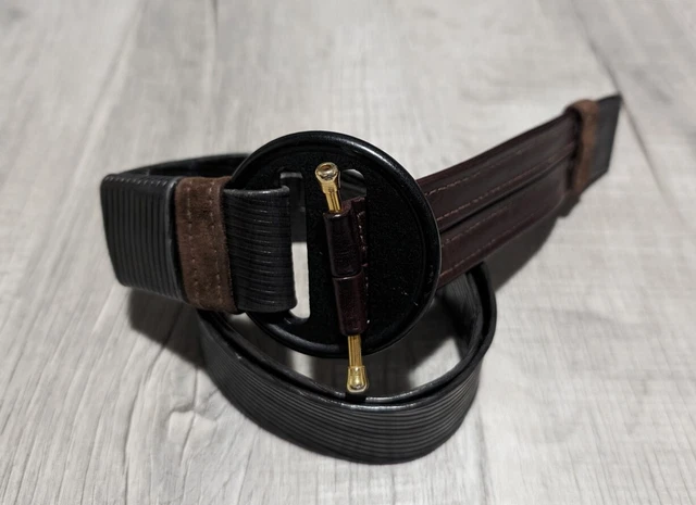 VINTAGE HANS KOCH Ltd Soho New York Brown Black Belt 37  display picture 2