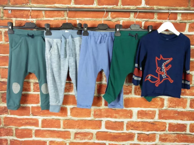Baby Boy Bundle Age 12-18 Months M&S Next Joggers Top T-Shirt Fox Casual 86Cm