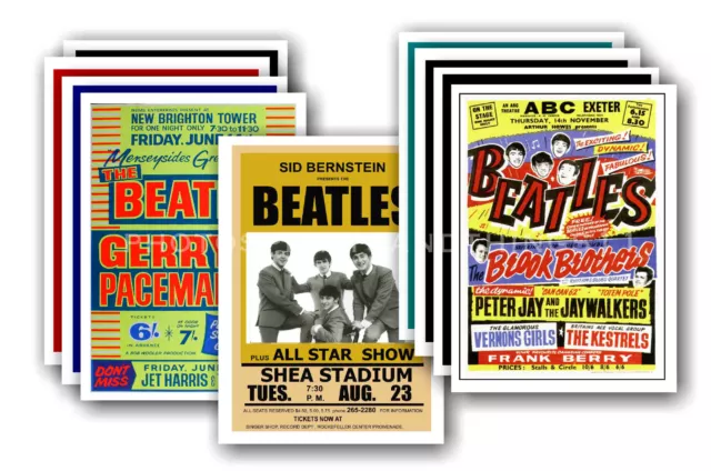 BEATLES  - 10 promotional posters - collectable postcard set # 1