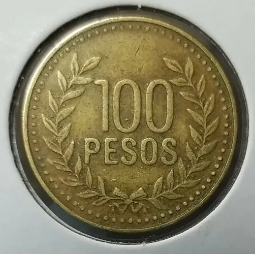 2010 Columbia 🇨🇴 100 Pesos World Foreign Coin KM 285 In Mylar Flip!