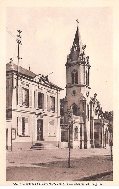 95 - MONTLIGNON - SAN30177 - Mairie et l'Eglise
