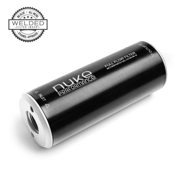Nuke Performance Slim Series Fuel Filter - 10 Micron Cellulose Element ORB10
