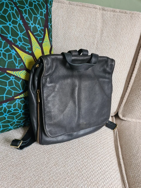 FOSSIL PRESTON LEATHER backpack Black medium Shoulder Bag 53.00 PicClick UK