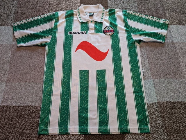 Maillot Vintage SK Rapid Wien 1995-1996 Diadora - Taille L - Autriche - Original