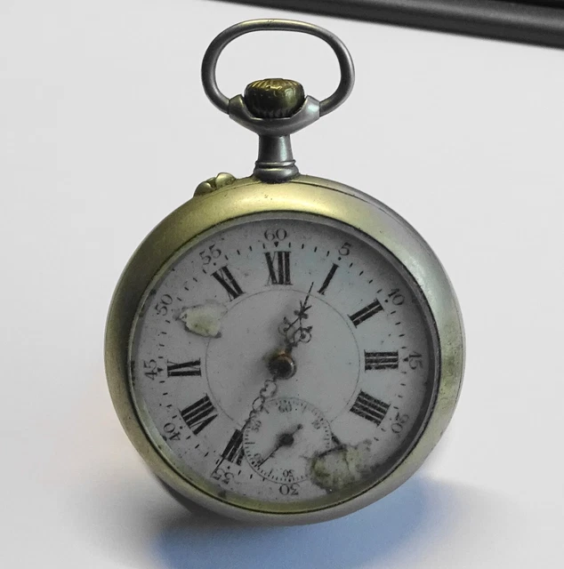 Montre De Poche Ancienne Mécanique Moeris Replica - En Bon état Fonctionnel - Vintage