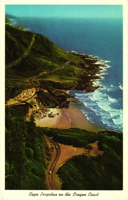 Aerial View of Cape Perpetua On The Oregon Coast Postcard