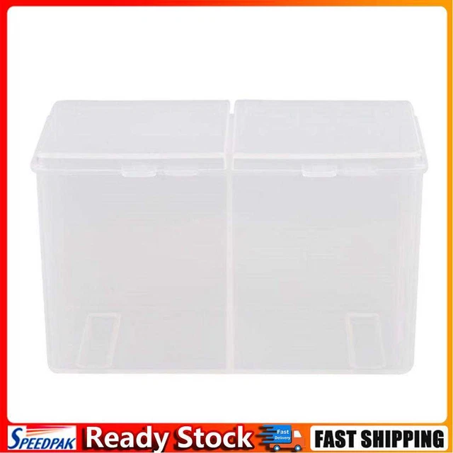 Cleaning Cotton Storage Box Swab Pad Nail Art Compartment Container (White)