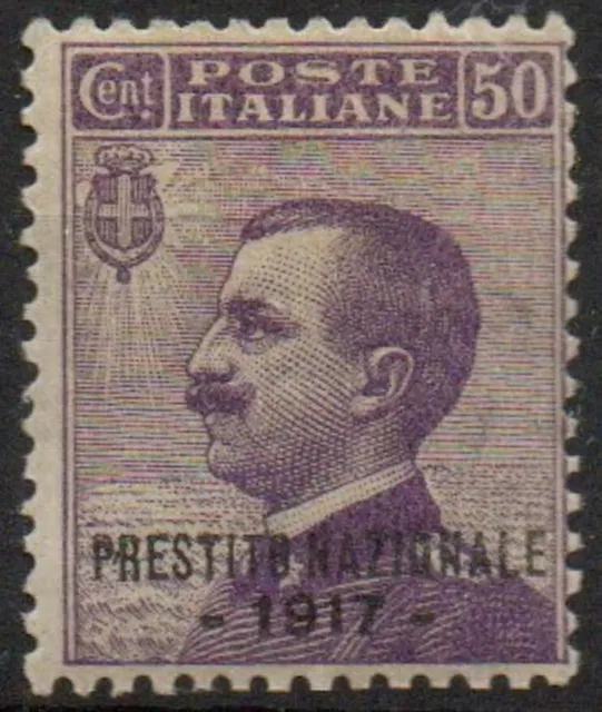 1908 Regno D'italia N.85 Soprastampa "Prestito Nazionale 1917" Nuovo Mlh* Spl