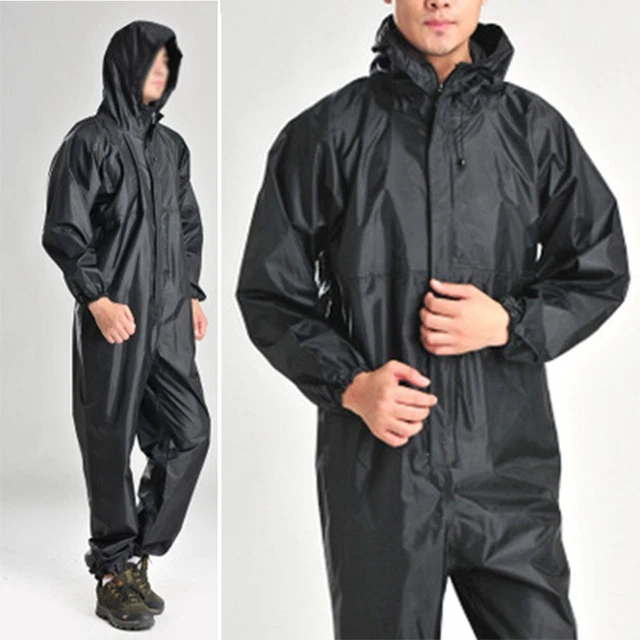 Uomo Lavoro Impermeabile Antivento Cappotto Giacca Pantaloni Tuta da