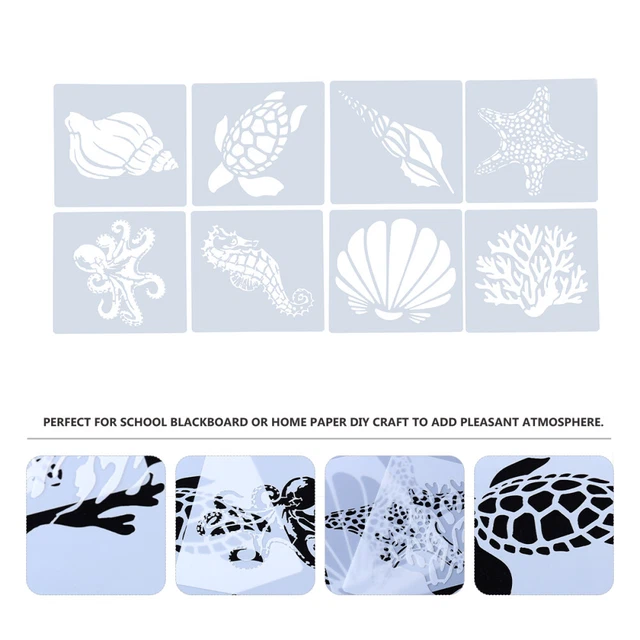 8 pcs Urlaub Zeichnung Vorlage Weihnachten Schablonen Scrapbooking Vorlagen 7