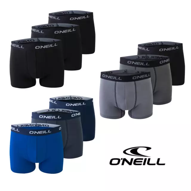 O'Neill 3er Pack Herren Boxershorts Unterhosen Schwarz Blau Grau Gr. M - XXL NEU