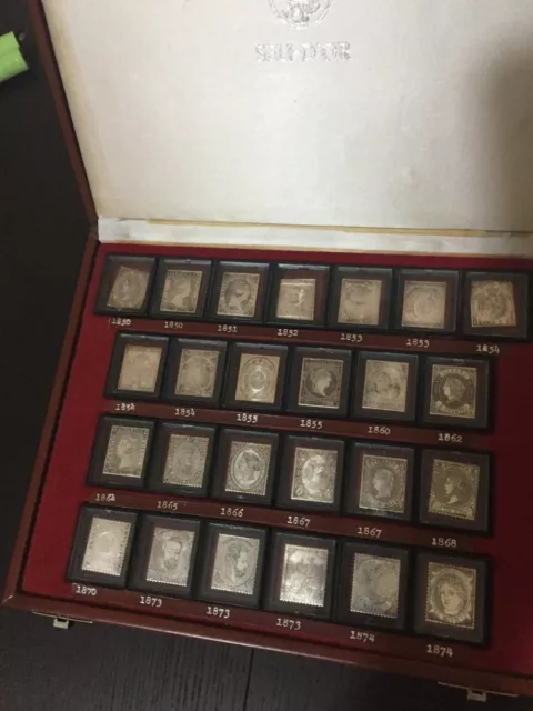 sellos de plata 1850 / 1874 25 sellos