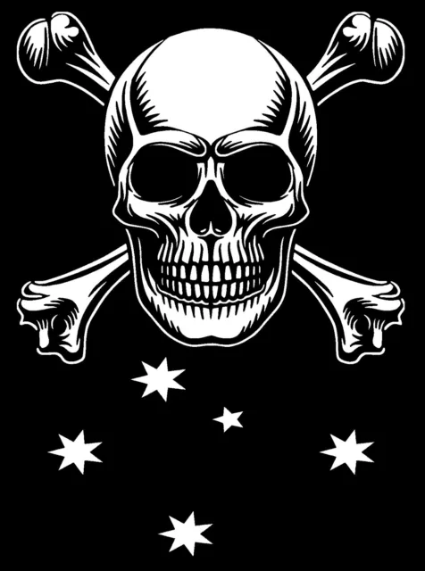 Skull&Crossbones stencil A4 mylar for dark background, crafts, hobbies, art etc.