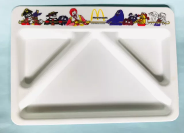 Vintage 1987 McDonalds Happy Meal Plastic Child Character Serving Tray Plate