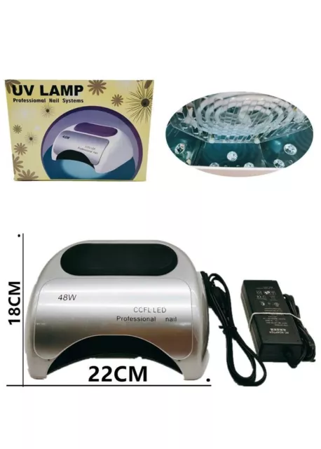 Lampada UV À Ccfl-Led 48w Four Professionnel Pour Ongles Timer Capteur Reb