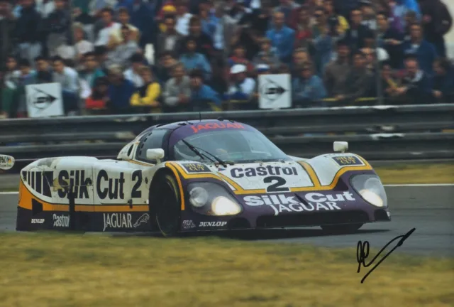 Andy Wallace Hand Signed 12x8 Photo - Le Mans Autograph Jaguar 5.