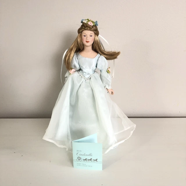Avon Vintage Fairy Tale Doll Collection Cinderella Porcelain doll with stand