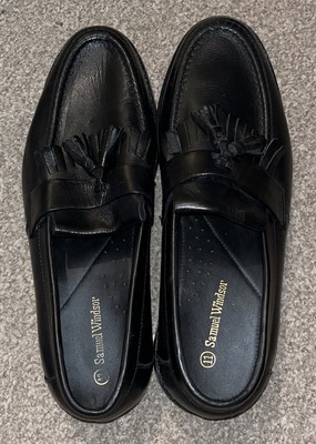 Black Tasselled Loafer Leather Slip 