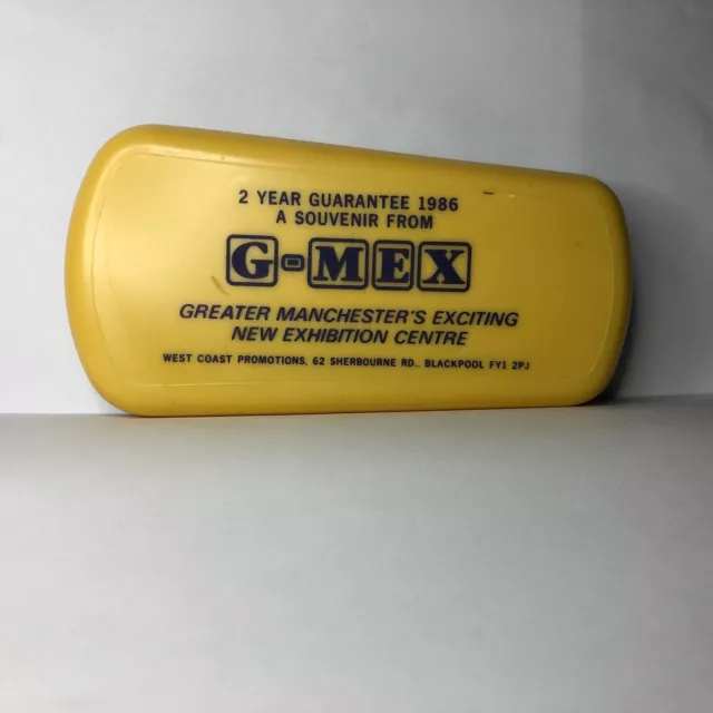 Vintage Manchester G-MEX Exhibition Centre Souvenier rolling clothes brush