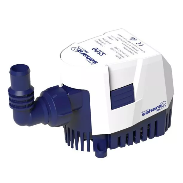 Attwood Sahara Mk2 S500 Automatic Bilge Pump 500 GPH, 12V (5505-7)