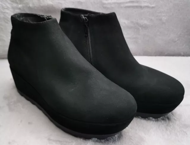 WOMEN S CAMPER LAIKA Platform Wedge Ankle Boots Black UK4 EU37