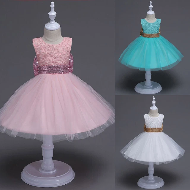 Baby Girl Kids Tutu Tulle Dress Princess Party Flower Dresses Wedding Bridesmaid