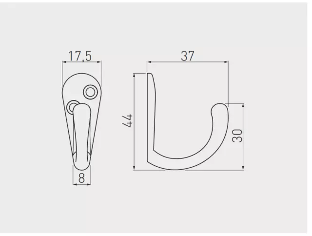 Perchero Simplemente pared Ganchos para Ropa Retro Guardarropa Tornillos 2