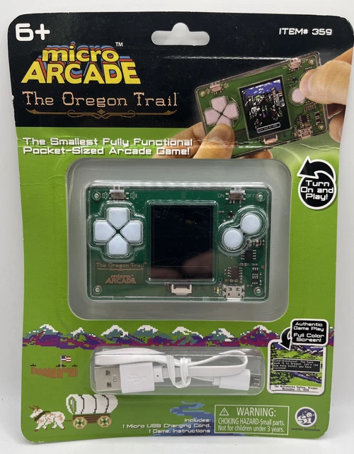 NEW MICRO ARCADE OREGON TRAIL Smallest Fully Functional Pocket Sized