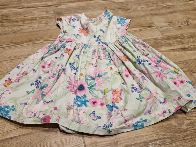 Next Girls Green green Floral Dress short sleeve Aged 3 to 4 years