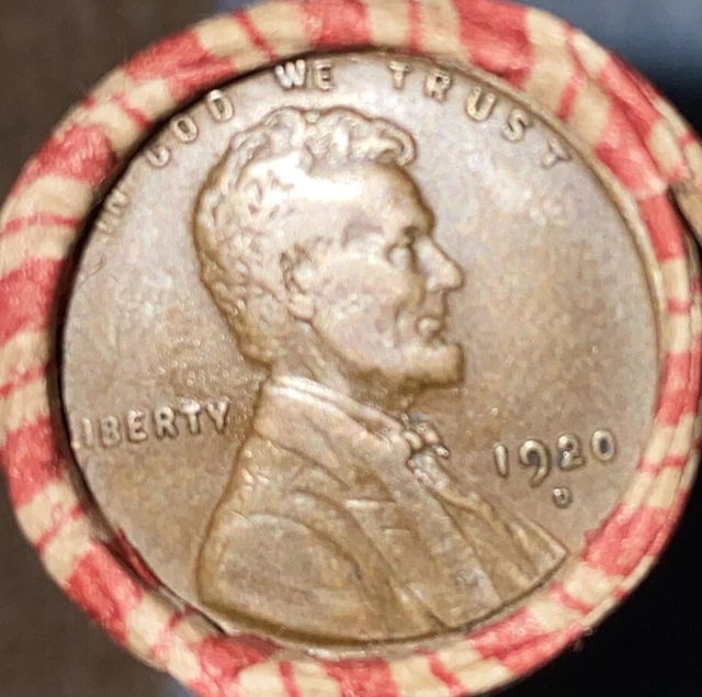 1 US Lincoln Wheat Cent Penny Roll 1926-S/1920-D (50 Coins) Old Vintage