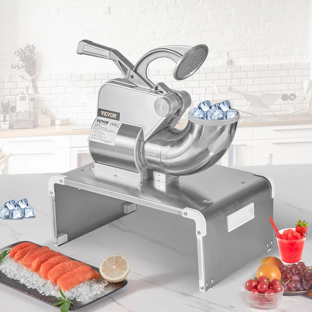 Broyeur à Glace électrique VEVOR 100kg/h - 300W 4 Lames Inox | Pour Bars Et Restaurants