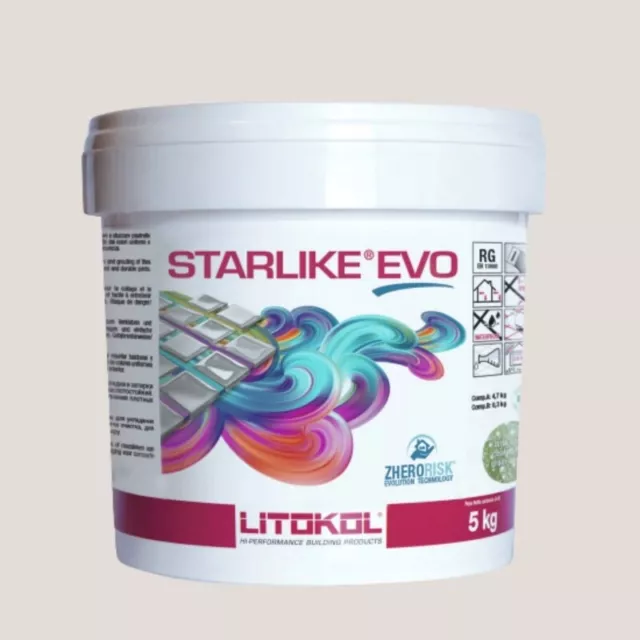 Litokol Starlike Evo 205 Travertino Crema I Epoxi Pegamento Fuga 5kg Cubos