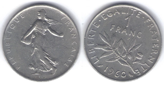 1 franc Semeuse, nickel 1960 Paris F.226/5 fmd_118609 Modernes